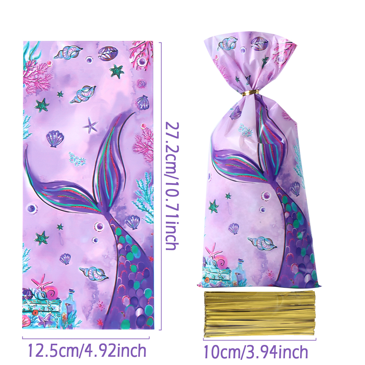 Bolsas de unicornio para dulces, 25/50/100 piezas, embalaje de , decoración de de cumpleaños, bolsa de para niña, suministros de cumpleaños para Baby Shower: plum / 9.5x9.5x11 cm