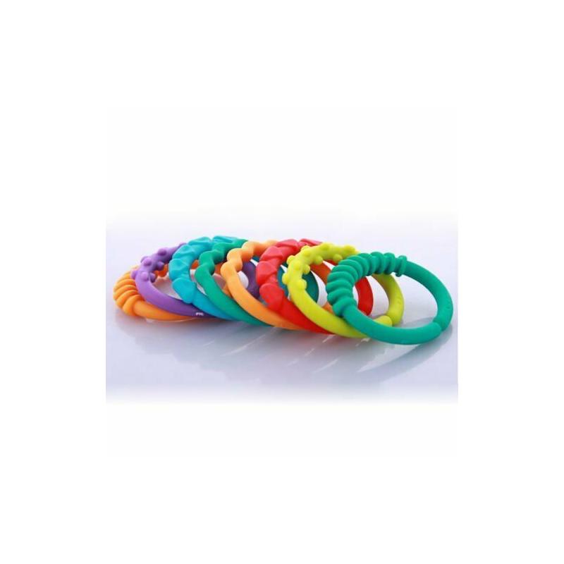 Niet Giftig Plastic Baby Baby Kids Kinderwagen Speelkleed Speelgoed Regenboog Bijtring Ring
