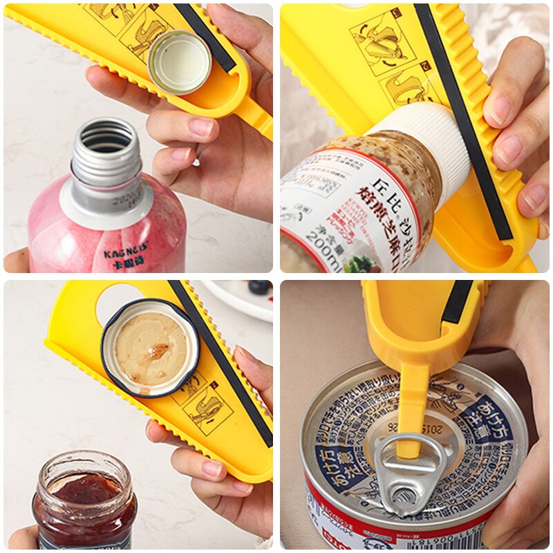 Abrelatas ajustable Multi-función de abridor de Botella S tapas tarro abridor ahorro de trabajo tornillo abrelatas cocina Gadget