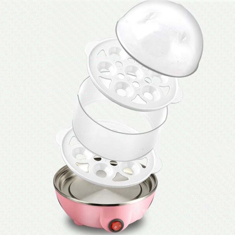Multifunktionel doven dobbeltlags ægkomfur, elektrisk ægpande, automatisk nedlukning af ægdamper, morgenmadsmaskine