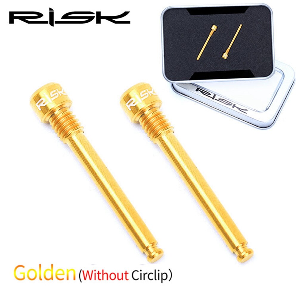 2 pièces risque route vtt vélo vélo M4x26.5 titane goupille de retenue avec Circlip boulon pour fileté hydraulique disque plaquette de frein garniture: G With Circlip