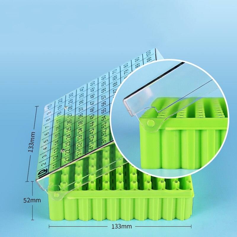 100 vents Freezing tube box for 1.5ml/2.0ml frozen tube box liquid nitrogen freezing box With number