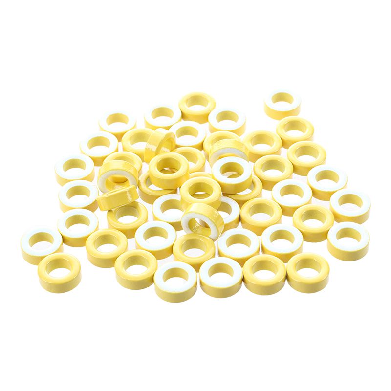 7mm innerdiameter ferritring järn toroidkärnor gul vit 50 st: Default Title