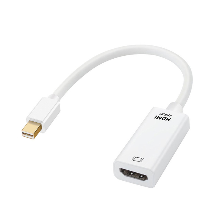 Mini Displayport a HDMI-Cable compatible con adaptador 4K 1080P Mini DP a HDMI hembra para Apple Mac Book Air Pro: Blanco