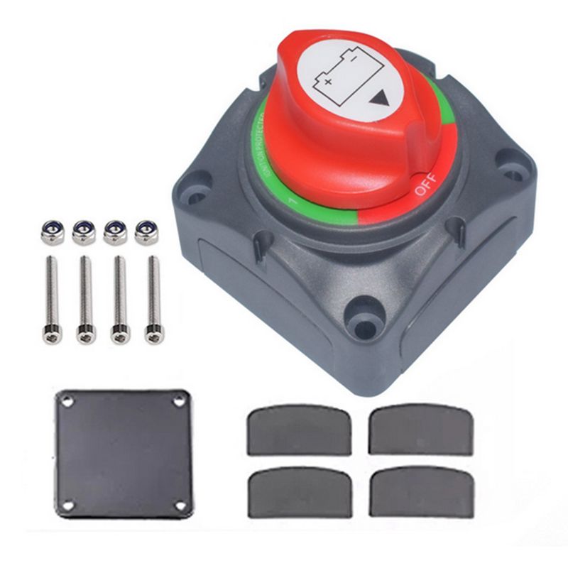 Dual Battery Selector Switch Disconnect for Marine Boat Rv Vehicles 1-2-Both-Off E7CA