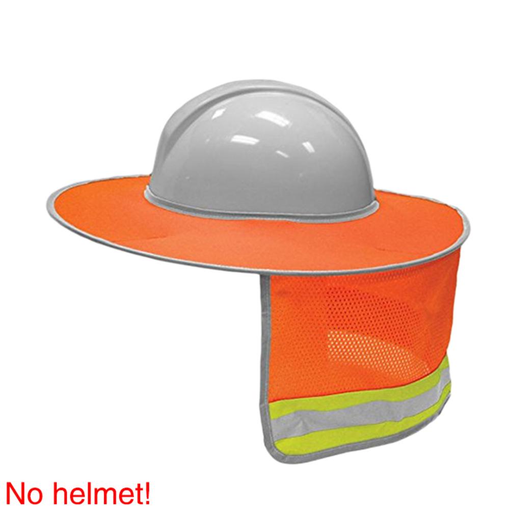 Zomerzonbeschermingshelm reflecterende helm zonneklep gordijn zonneklep anti-verblinding reflecterend vizier buiten niet inbegrepen hoed: Oranje