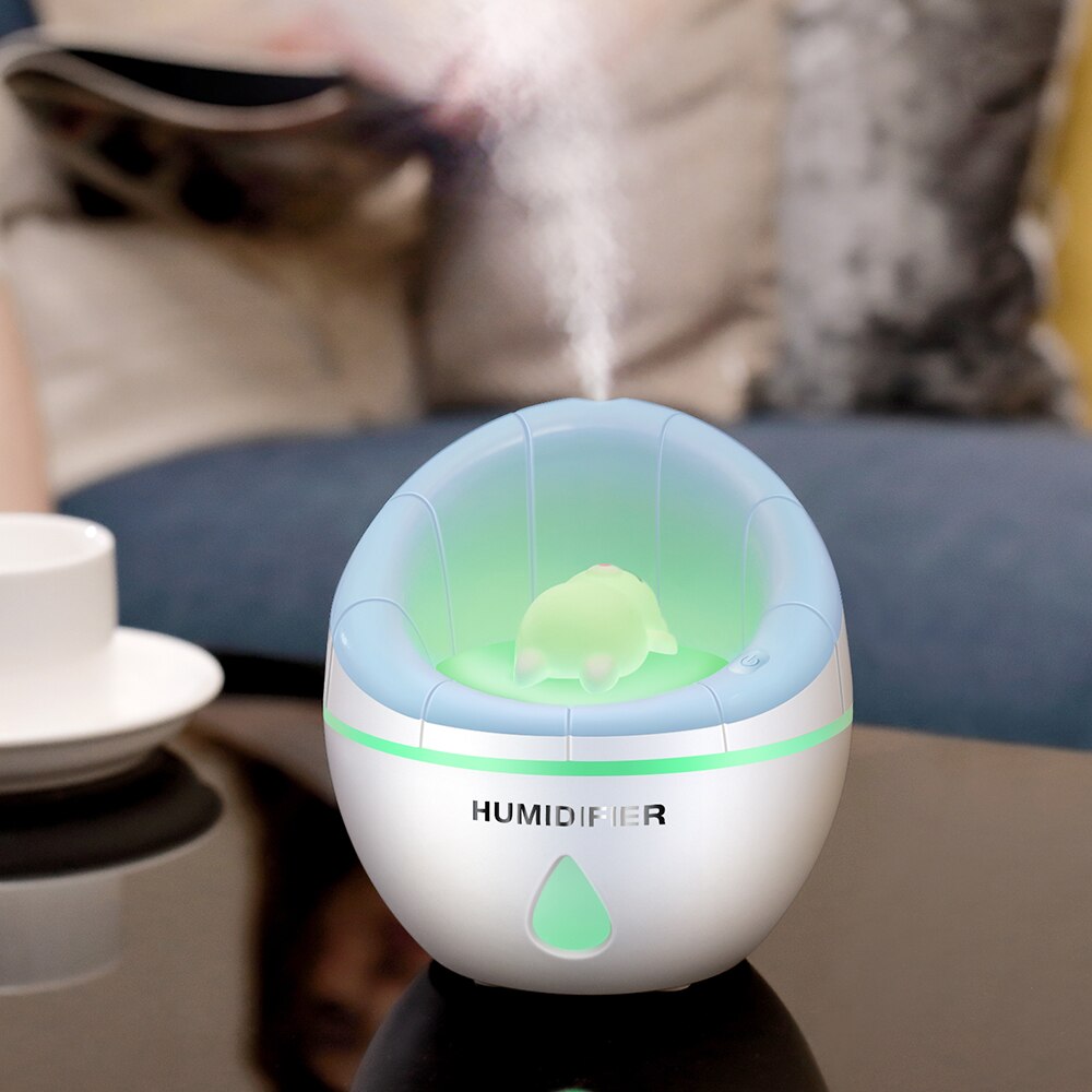 Bärbar 350ml ultraljudsled nattljus soffa aroma usb laddning luftfuktare luft eterisk olja arom diffusor renare atomizer