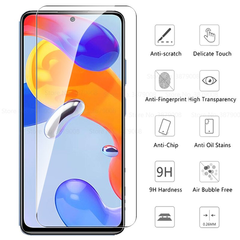 Custodia protettiva in vetro 2 pezzi per xiaomi redmi note 11 pro 5G note11pro 4G note11s note11 s pellicola protettiva in vetro temperato