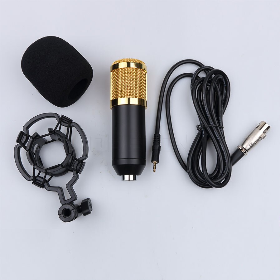 BM-800 Dynamic Condenser KTV Karaoke Microphone Sound Recording for Radio Braodcasting KTV Karaoke with Shock Mount