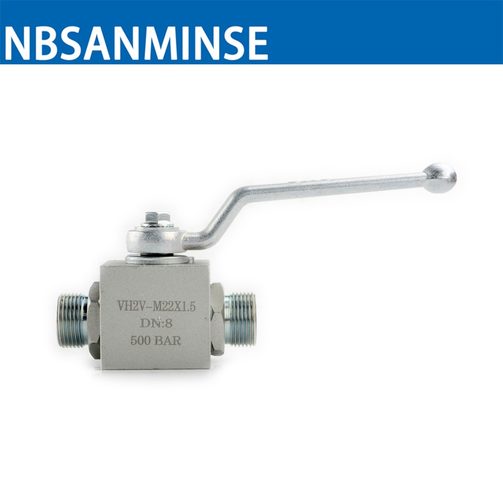 Hydraulic ball valve high pressure Russia standard thread Industry Manual 2 way Valve carbon steel NBSANMINSE