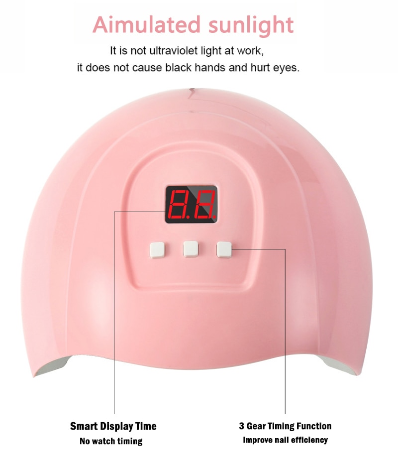 Lámpara UV Led de alta potencia de 120W para secador de uñas, barniz de Gel UV con 60 Led, lámpara para uñas, Gel para manicura y Arte para uñas