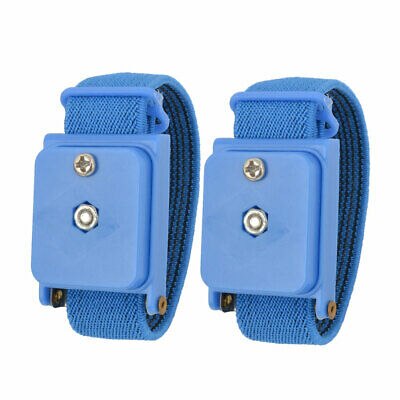 2 stuks Blauw Draadloze Wireless Anti Statische ESD Ontlading Polsbandje Polsbandje