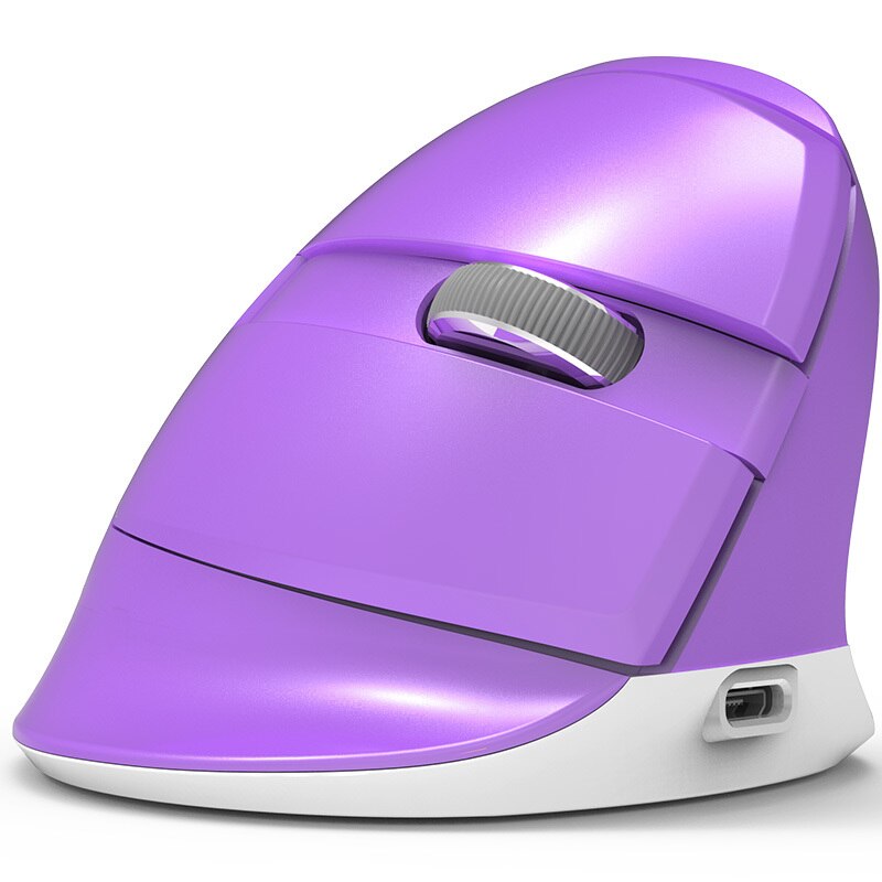 Delux M618 – Mini souris de jeu verticale ergonomique sans fil, Bluetooth, Rechargeable, rétroéclairée rvb, pour ordinateur portable