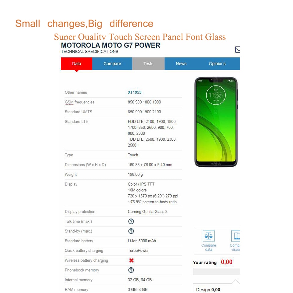 10 kpl/erä motorola moto  g7 plus play power kosketusnäyttö etu ulompi lasipaneeli linssi moto  g7 lcd etukosketusnäyttö