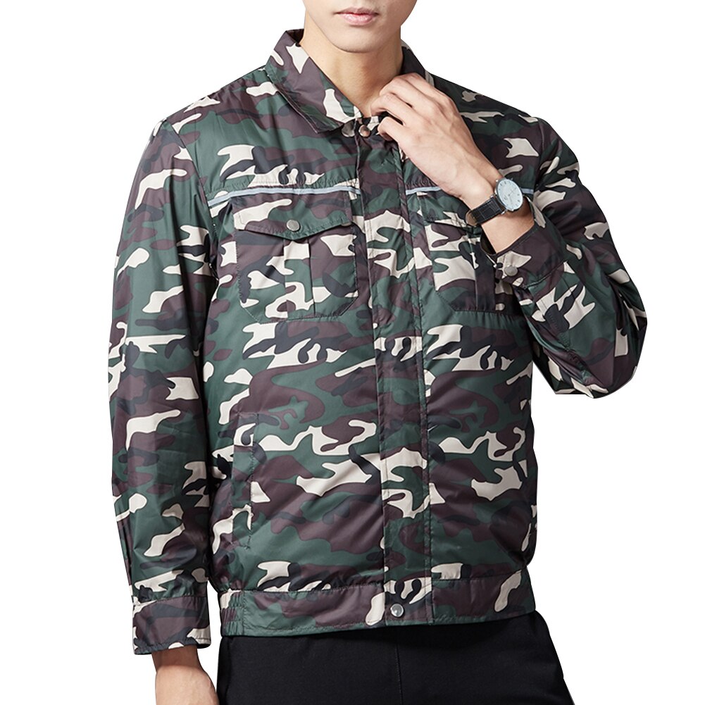 Cooling Jacket Summer Air Conditioning Cool Coat With 2 USB Powered Fans Outdoor Sun Protection Clothing