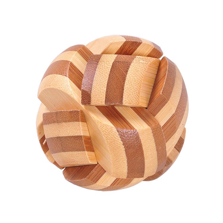 Kong Ming Luban blokada dzieci dzieci 3D Handmade drewniane zabawki inteligencja dla dzieci łamigłówki gra Puzzle edukacyjne zabawki: Football lock