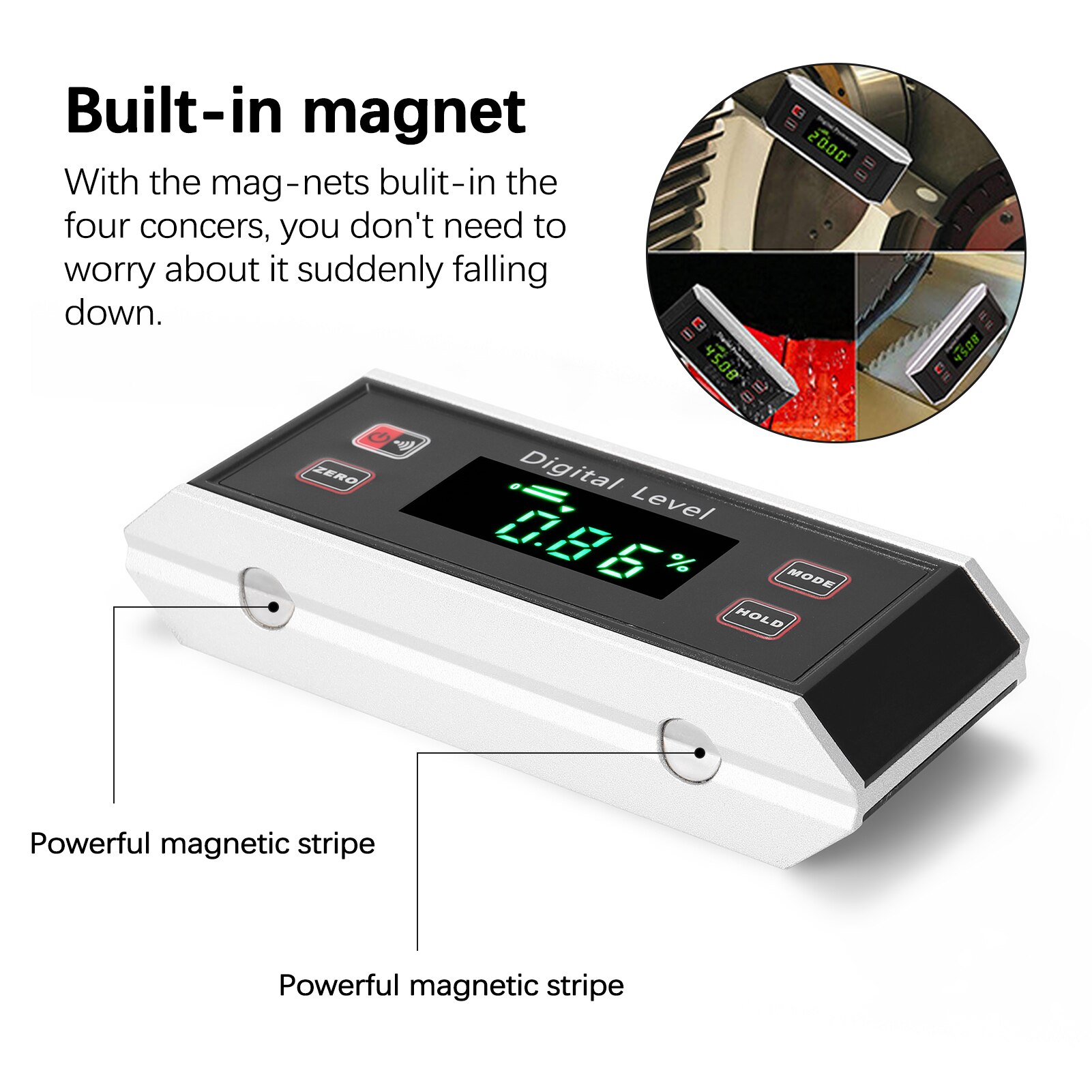 Portable IP54 Waterproof Dustproof Level High Precisions Angle Finder Digital Protractor Inclinometer Digital Level LCD Display