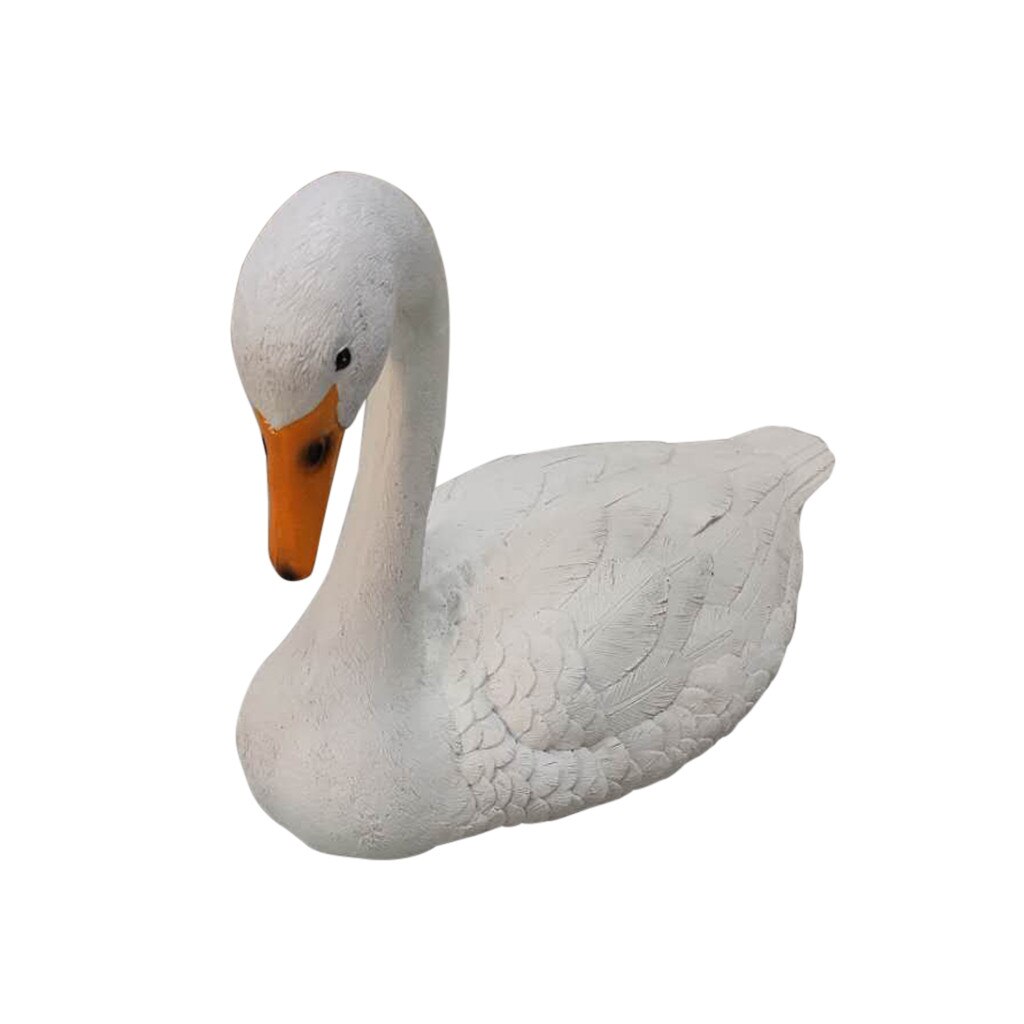 Decoy Floating White Swan Resin Simulation For Landscape Gardening Decoration Yard Ornamental White Decoration: Default Title