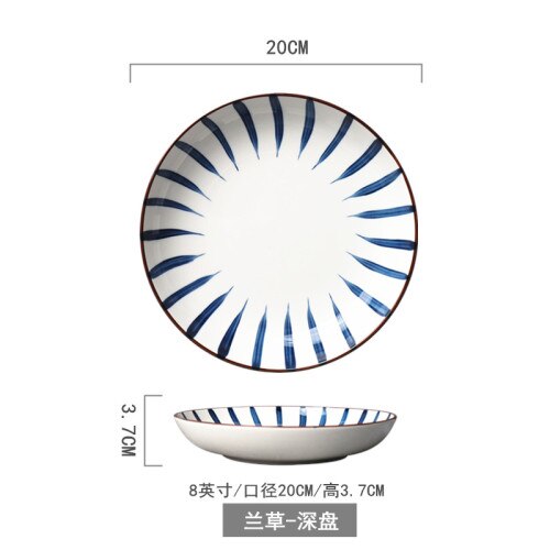 Dinner Plates Full Set Ceramic Dinnerware Nordic Art Dinner Plates Christmas Conjunto De Pratos Tableware AB50PZ: style4