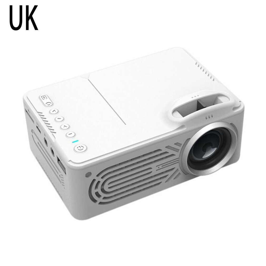 White 814 Portable Projector High Definition 1080P HDMI Projector Multi Interface Home Theater Video Projector