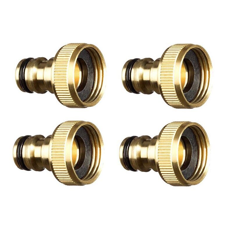 4Pcs Tuin Water Tuinslang Fitting Tap Mannelijke Kraan Connectors, Tuinslang Quick Connect Fittings 3/4 Inch