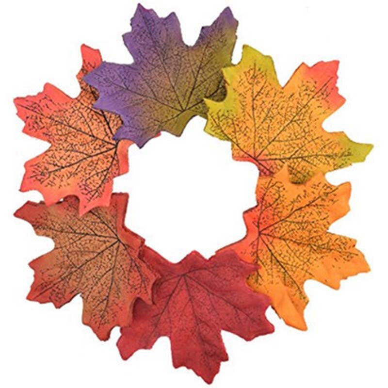 50 Teile/satz Ahorn Blätter Künstliche Simulation Blätter Halloween Herbst Blätter Weihnachten Hochzeit Tisch Dekorationen Thanksgiving Tag