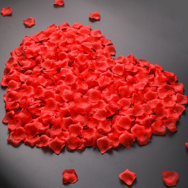 600 unids/lote de pétalos de rosa de 5x5, accesorios de boda, pétalos de rosa de boda, decoración romántica de flores artificiales para