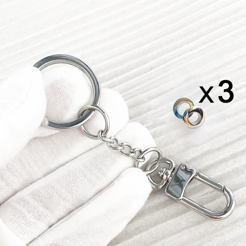 DIY leather craft belt buckle bag ring clip accessories｜DIY leather case\Bag accessories hanging buckle ornament hardware: Silver C X 3