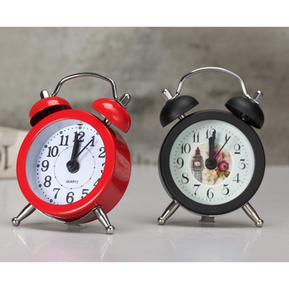 Alarm Clock Metal Metal Material Small Alarm Clock Garden Fresh Desktop Sleeper Alarm Clock Child