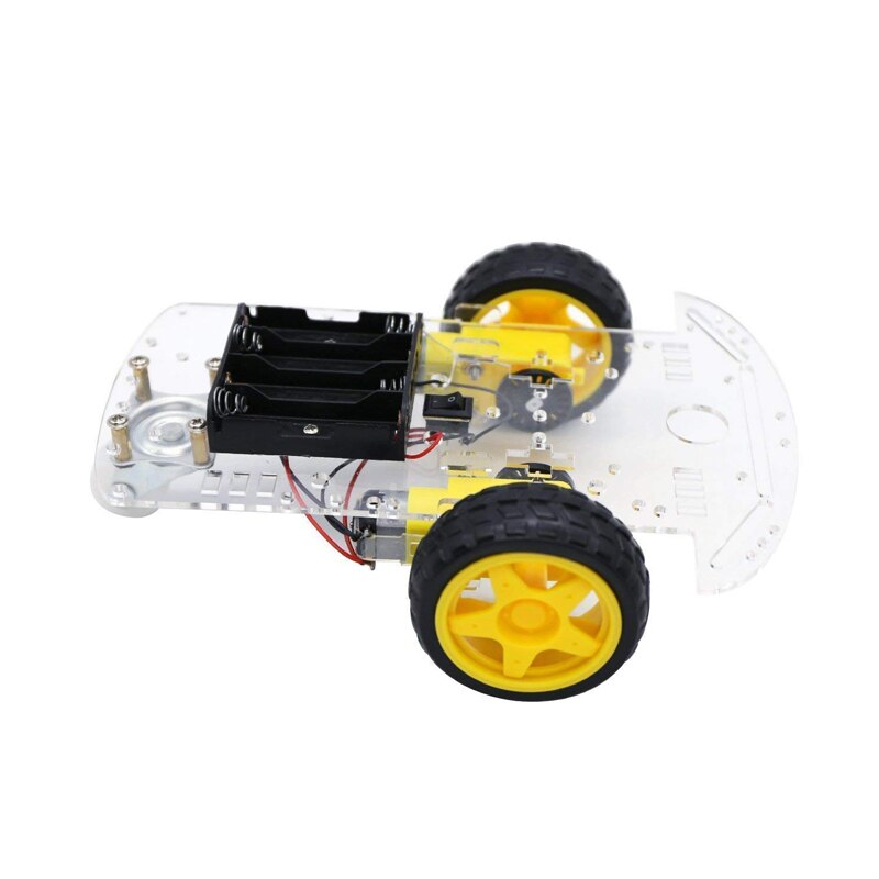 2-wheel smart car chassis kit with speed code disc Smart car wheels for Arduino DIY Kit tracking barrier car