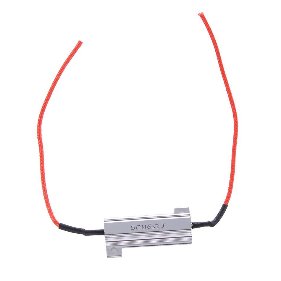 2pcs 50W 12V 6ohms LED Turn Signal Light Resistor Aluminum Alloy for Motorcycle Car Auto