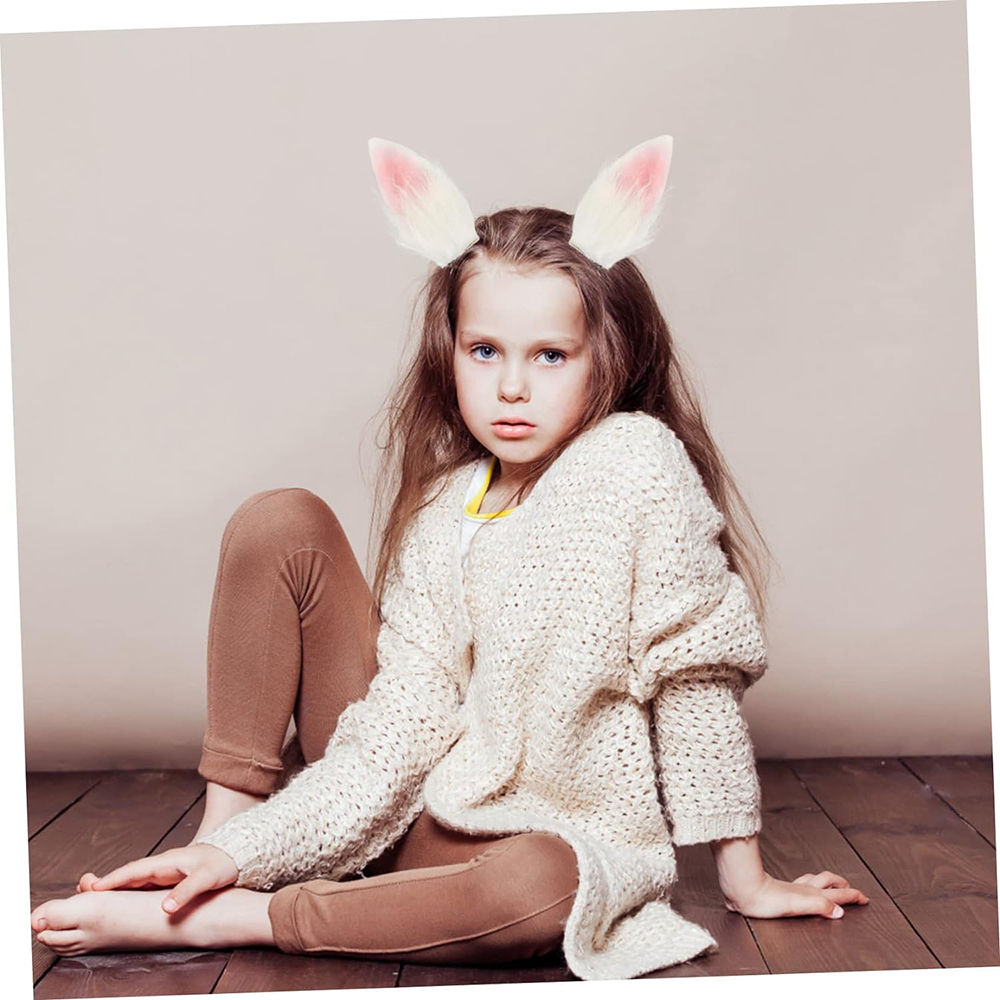 Pinzas para el pelo con Orejas de conejo de peluche para mujer y niña, horquillas largas y esponjosas de estilo japonés, accesorios para el cabello de conejito para de Cosplay, 2 uds.