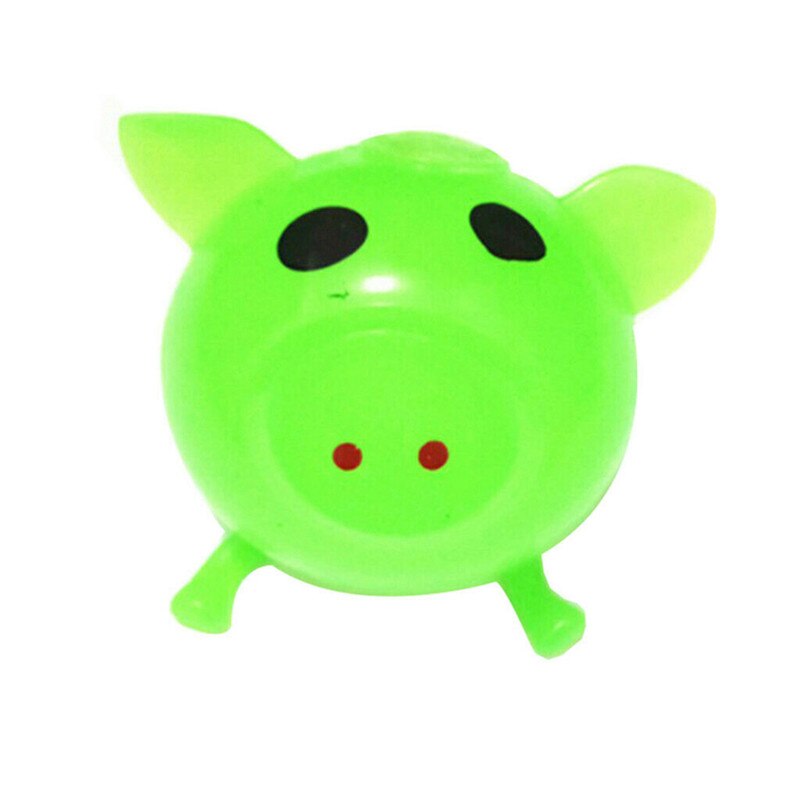 Solid Color Pig Anti Stress Splat Water Ball Jello Decompression Squeeze Toy Venting Sticky funny toys: Green