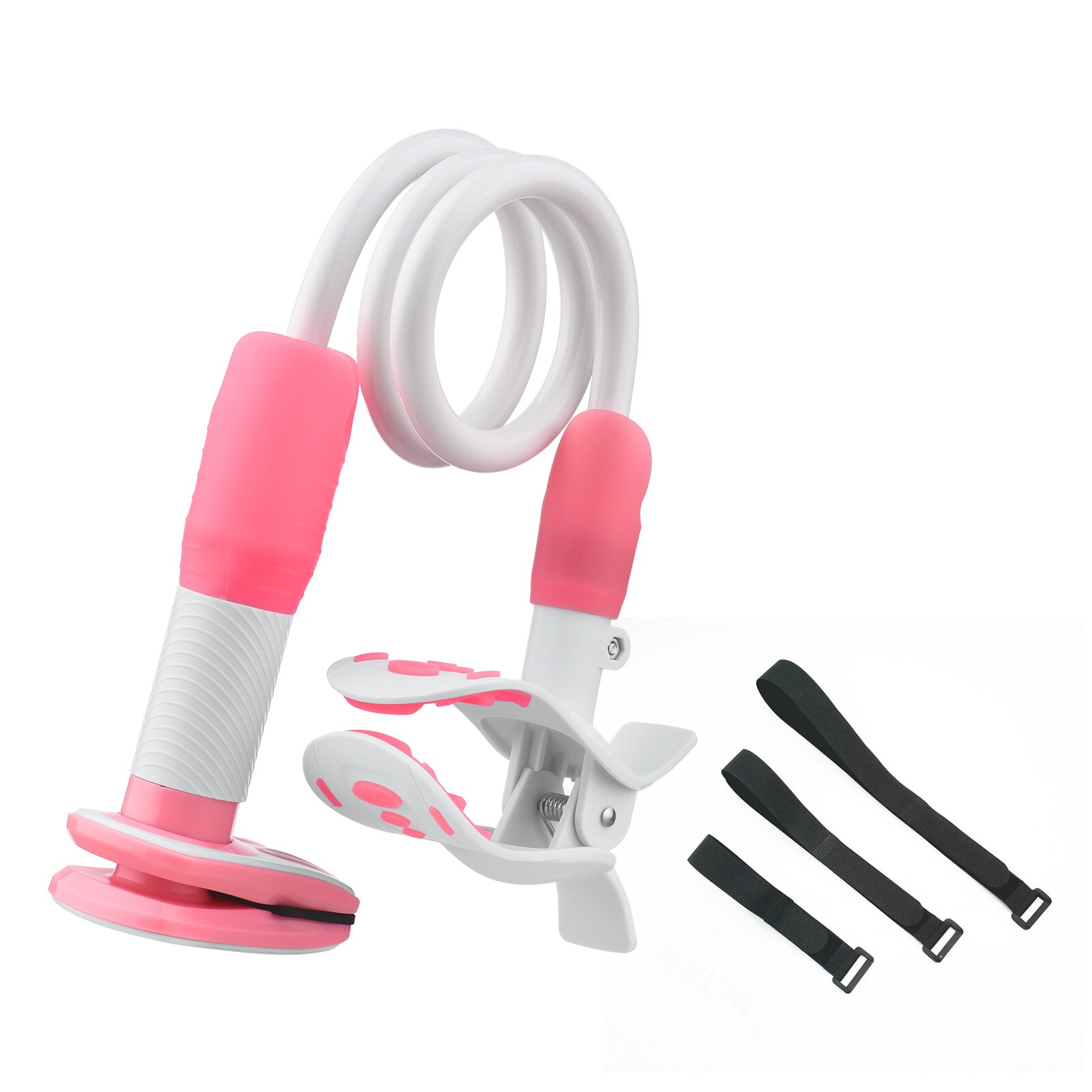 Soporte para Monitor de bebé, montaje giratorio de 105cm con cinta de sujeción, apto para la mayoría de monitores, cuna para bebés y niños: Rosa