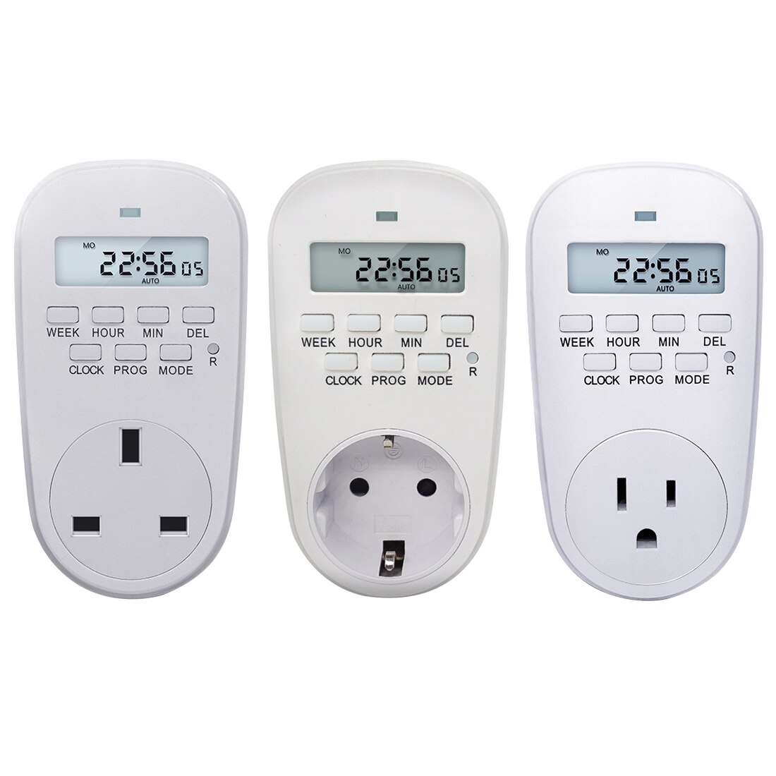 Digital Timer Switch Energy Saving Adjustable Programmable Setting of Clock/ On/ Off Time EU /US/ UK Plug Kitchen Timer Socket