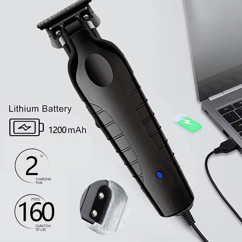Kemei KM-2299 KM-2024 cortapelos eléctrico inalámbrico para peluquero, cortadora de pelo recargable por USB, Máquina para cortar cabello