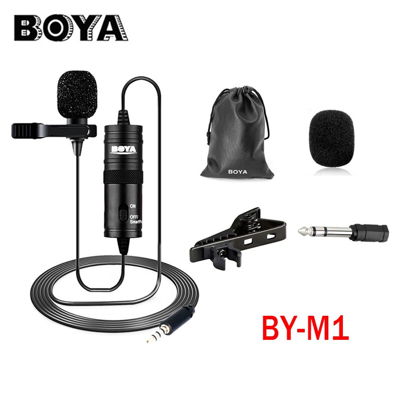3.5mm Lavalier Condenser Microphone Mini Portable Video Audio Recording Studio Mic for Computer Laptop Phone Camera: BOYA M1