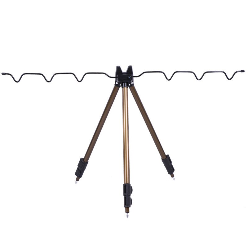 Stojak na wędkę uchwyt na wędkę robić montażu na słupie 3 sekcja rozciągliwa przenośna podpórka na wędkę morską statyw trójkątny stojak