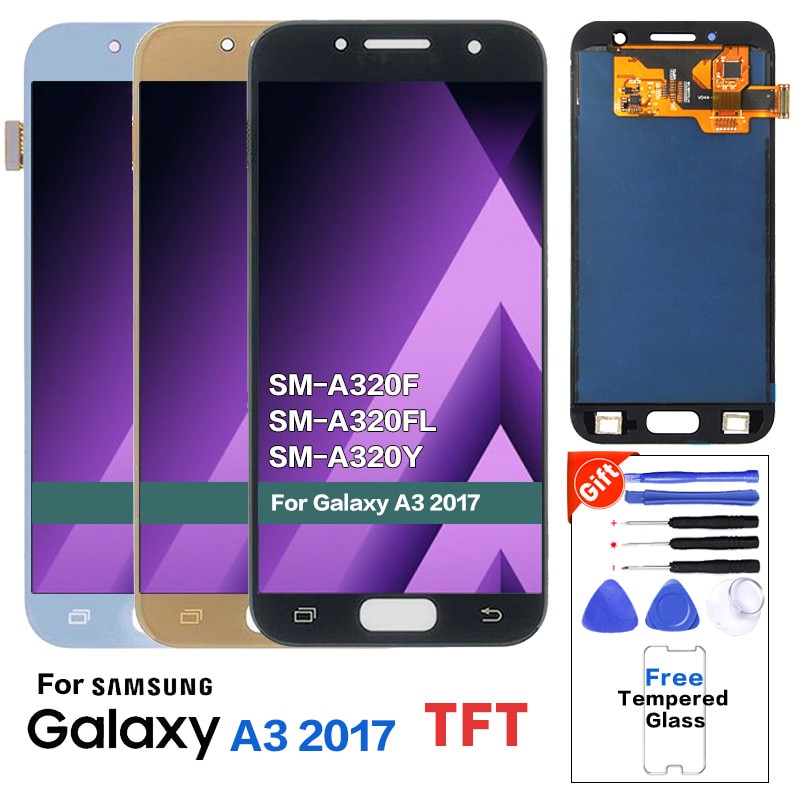 Für Samsung Galaxy A3 A320 SM-A320F LCD Bildschirm A320FL A320Y handy Glas Panel Ersatz