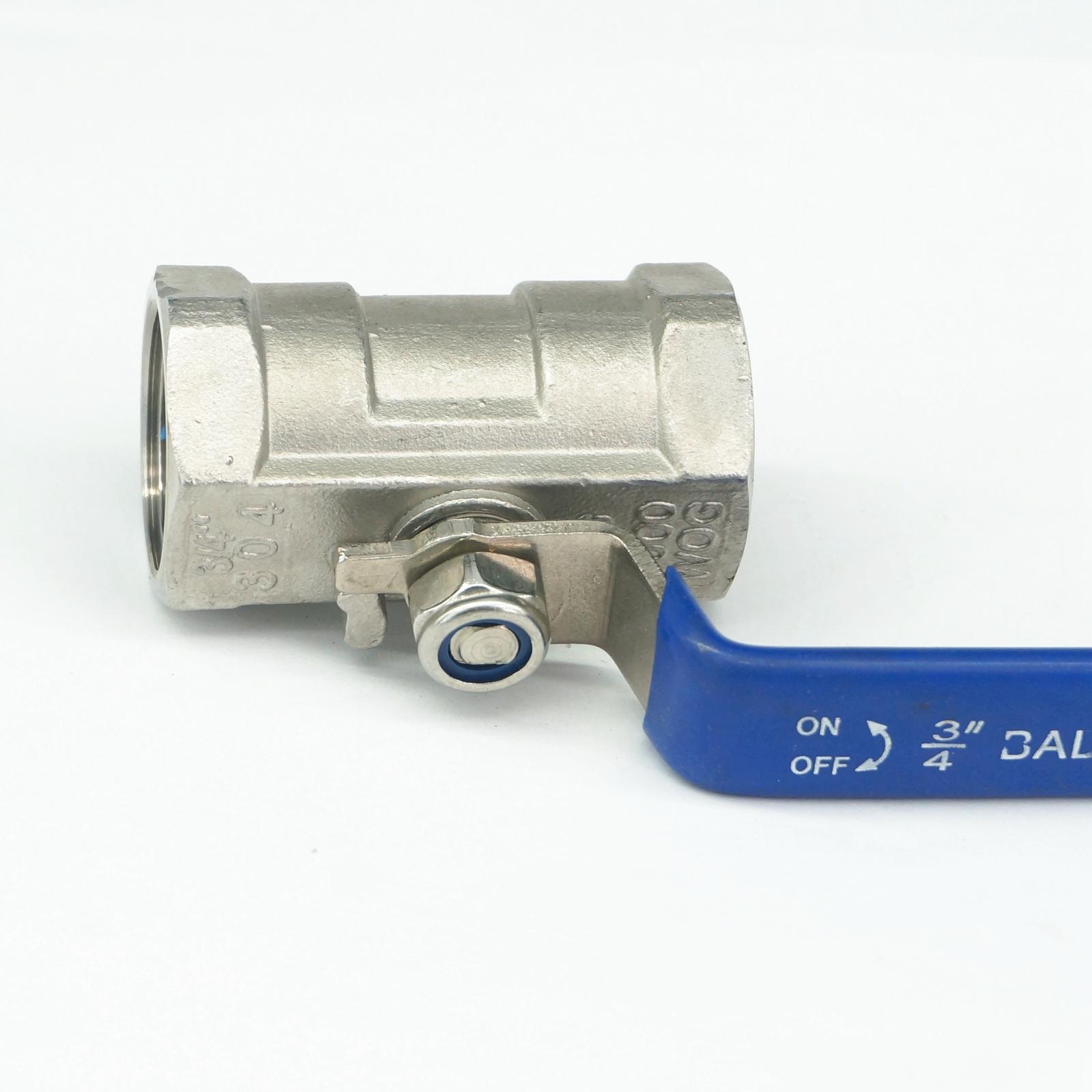 DN15 1/2" BSP Female Thread 304 Stainless Steel 1-piece Reduced Bore Ball Valve oil water air 229 PSI