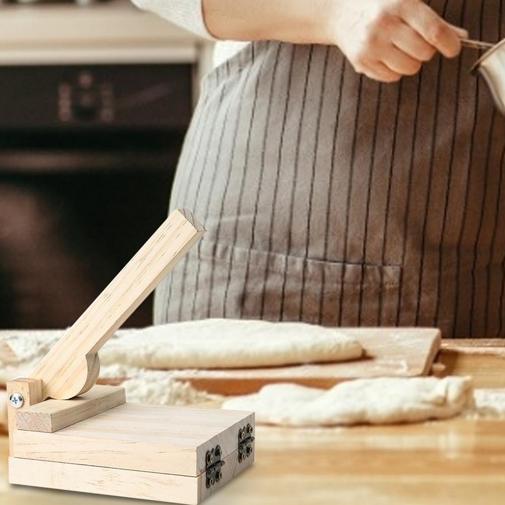 Prensa de madera para tortillas, máquina Chapati para hacer pasteles de maíz Roti, utensilios de cocina para hornear, herramientas para hacer Arepas