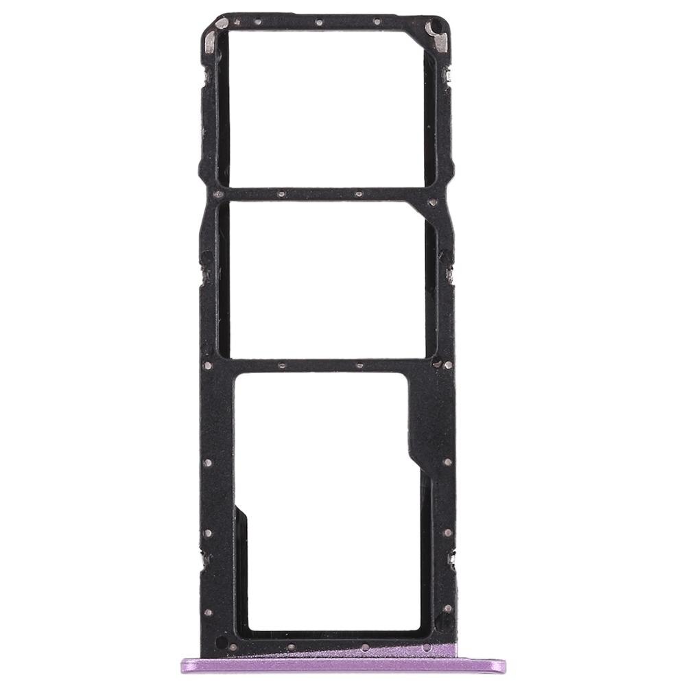 Ipartsbuy novos itens bandeja de cartão sim + bandeja de cartão micro sd para huawei honor 8x: Purple