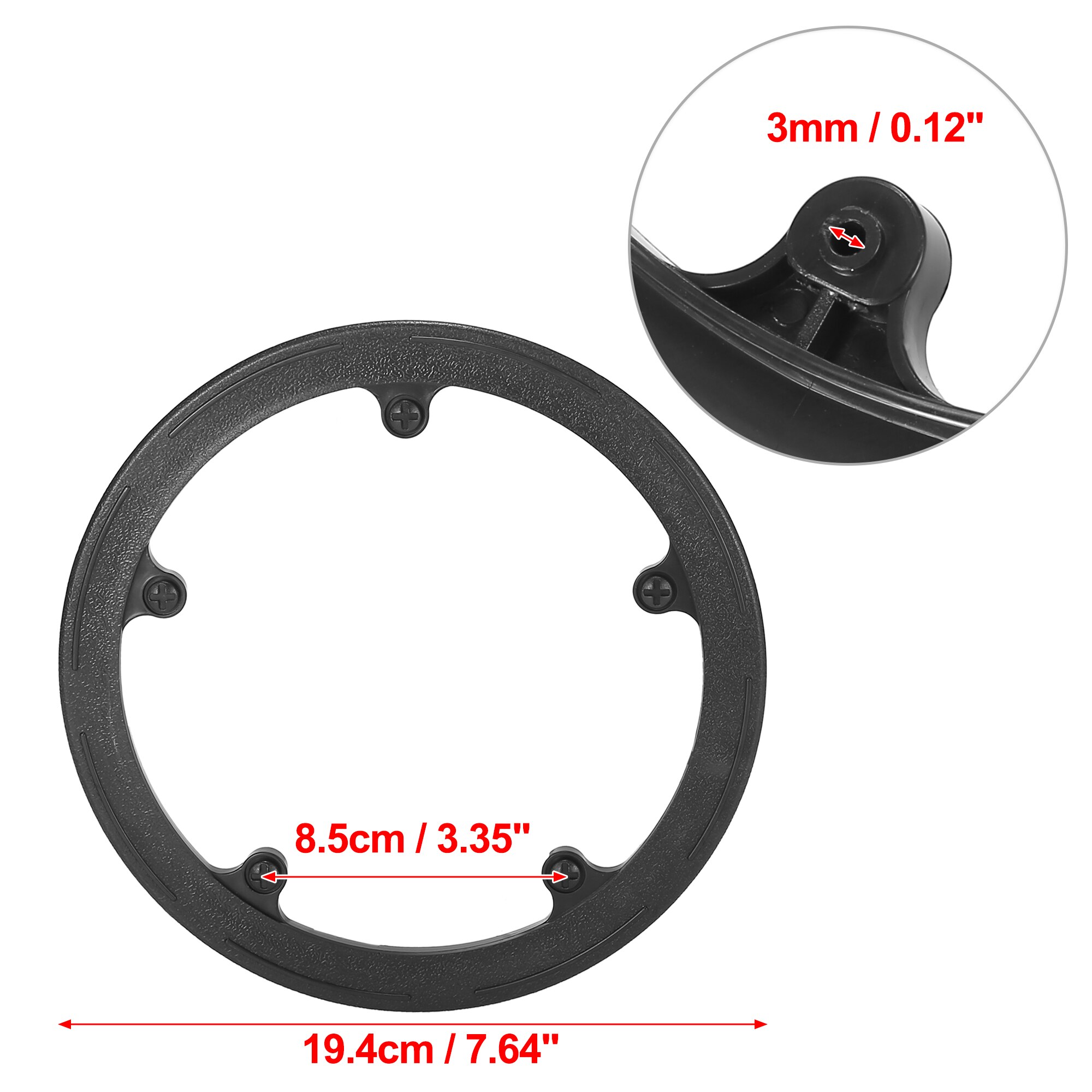 Uxcell-Juego de bielas para bicicleta, Protector de rueda de cadena de manivela, cubierta de anillo, protección protector bielas mtb 40T42T 46T 48T 52T4/5 agujeros: Negro