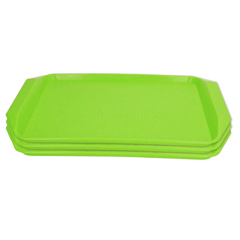 Plastic Tray Food Tray Stackable Multifunction for Hotels for Buffet Restaurant: green