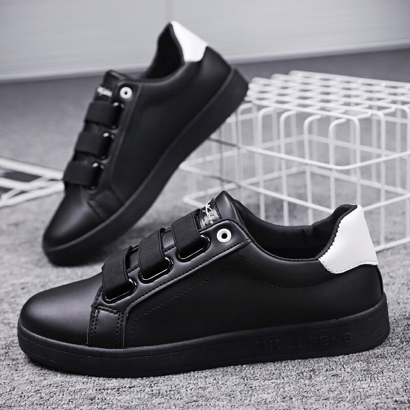 Men Sneakers Soft Leather sports Shoes Flat Brand Sneakers Men's red White Shoes Black Z14-31