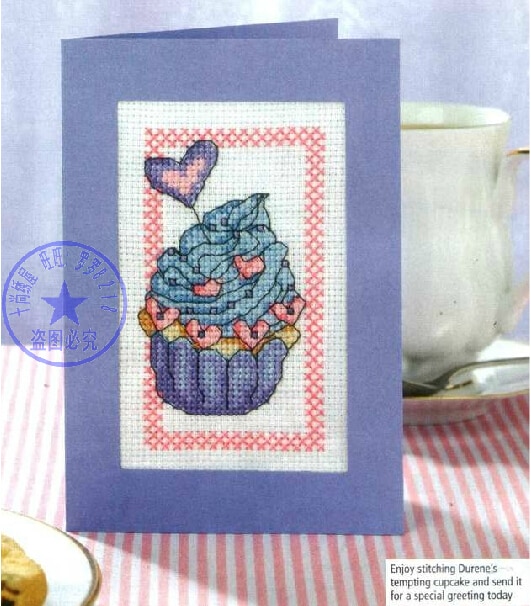 populaire Volledige Set kruissteek verjaardagskaart LIEFDE Hart, verjaardag Valentines Card