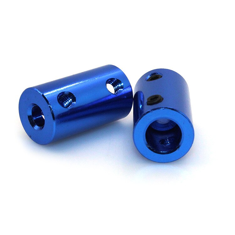 Acoplamiento aleación de aluminio 5x8mm 5x5mm, acoplador de eje Flexible azul con tornillo para Accesorios de Motor paso a paso, piezas de impresora 3d