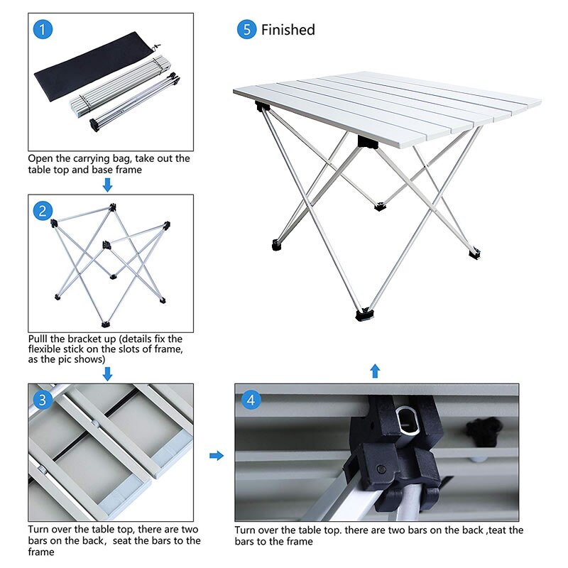 Mini Folding Table Ultralight Camping Table in a Bag for Picnic,Hiking
