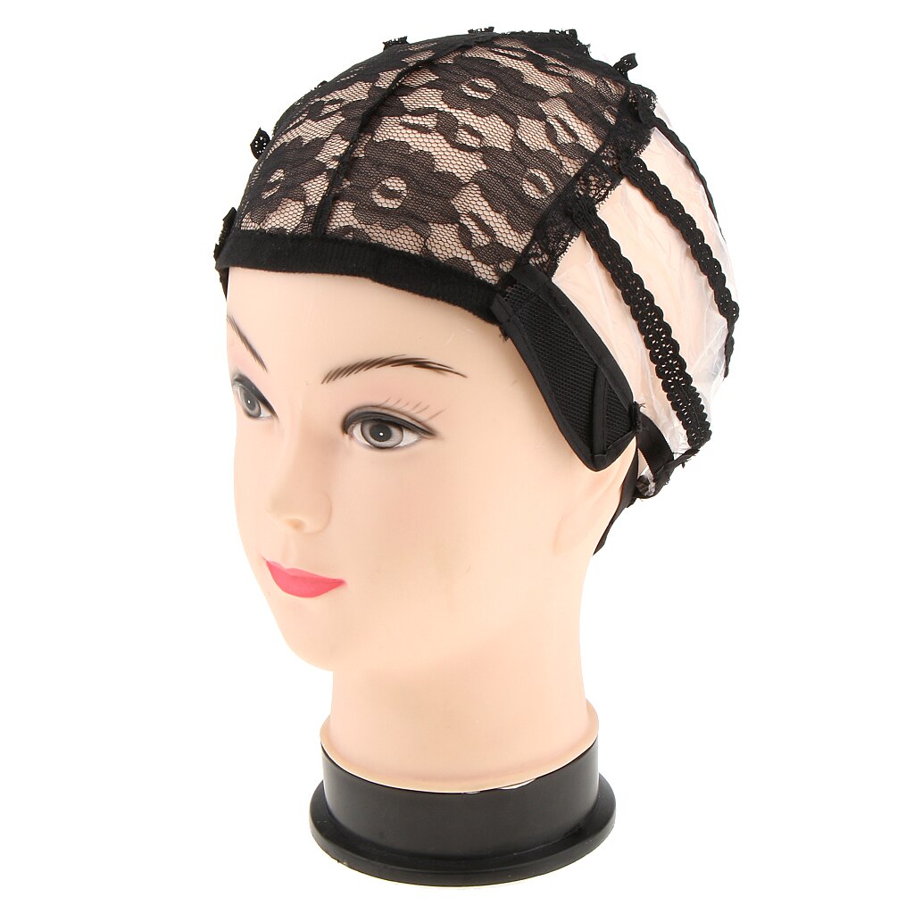 Elastic Adjustable Lace Front Wig Making Weave Cap Elastic Hair Mesh Net Black