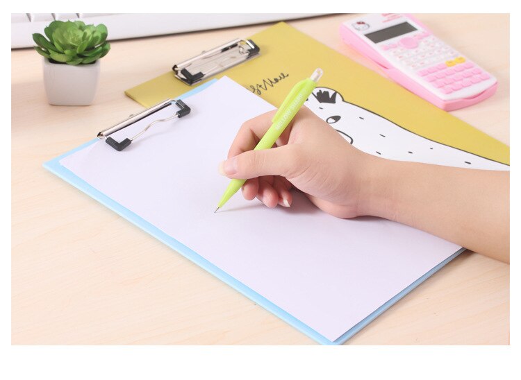 Kawaii tamaño A4 archivo tablero para carpetas plástico PP transparente escritura placa dura Tabla de respaldo placa papelería